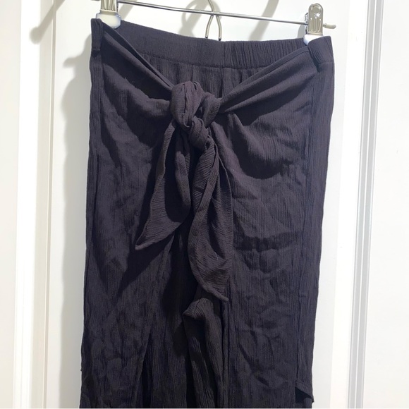 Black Soft Womens Pants by Kona Sol Size Medium Long Pleated Homme Pants Bottoms - Picture 9 of 9